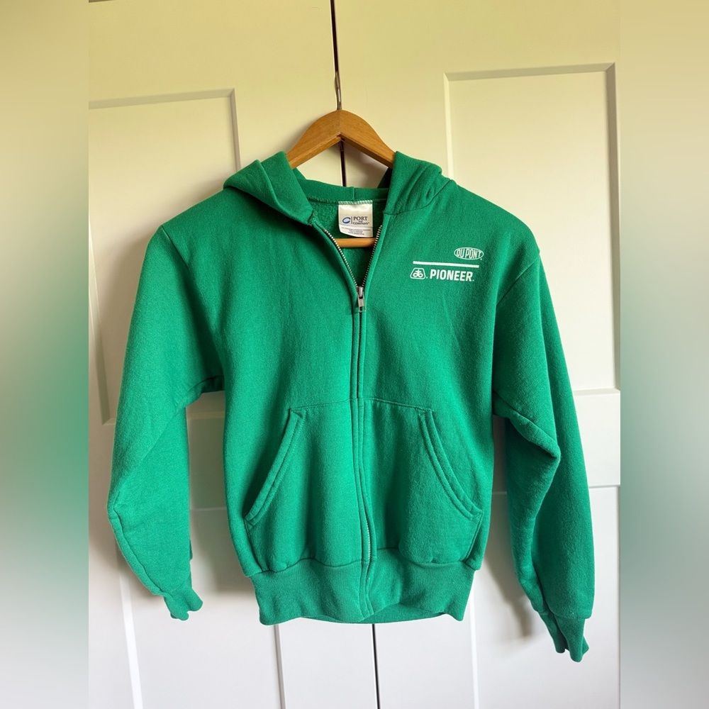 PIONEER Green Zip-Up Hoodie Sweatshirt